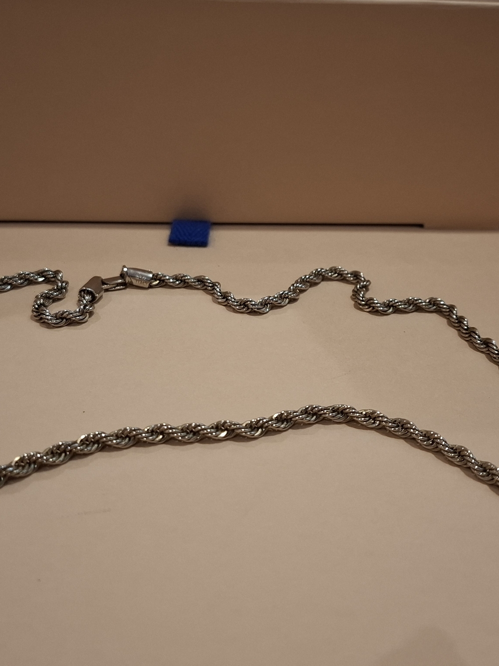 HUGE WHITE GOLD SOLID NECKLACE
